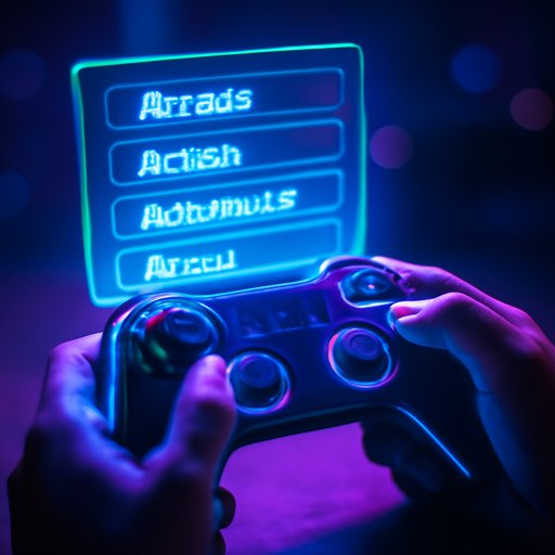 bd games menu navigation screen